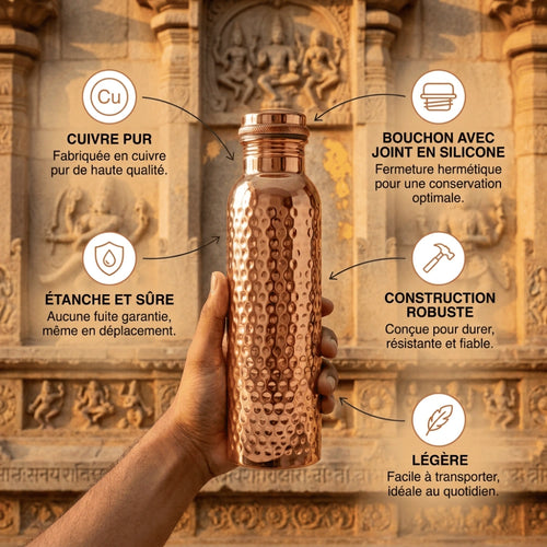 Gourde en cuivre pur 800ml | Le rituel qui transforme votre quotidien